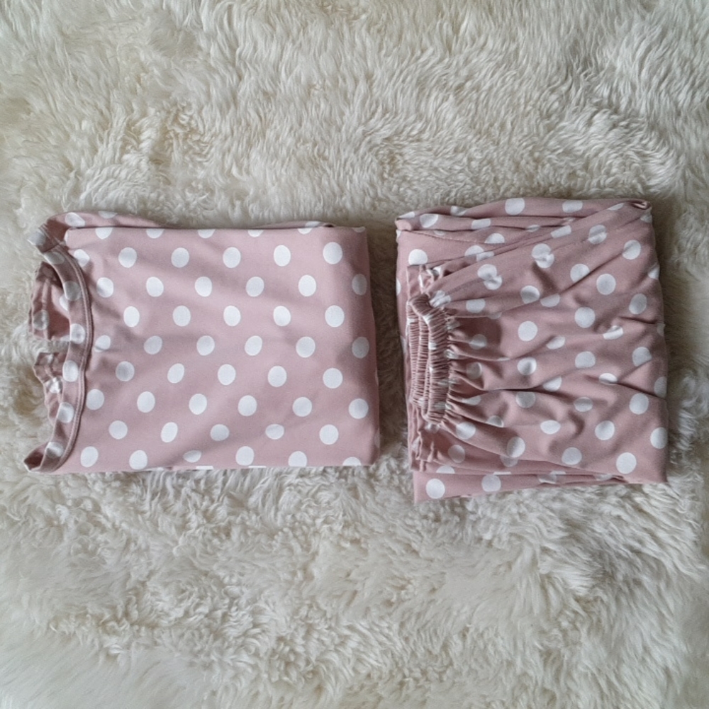 Pink and White Polka Dot Pajamas - Picture 3 of 3